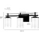 Huderson 3 Light 23 inch Matte Black Vanity Light Wall Light